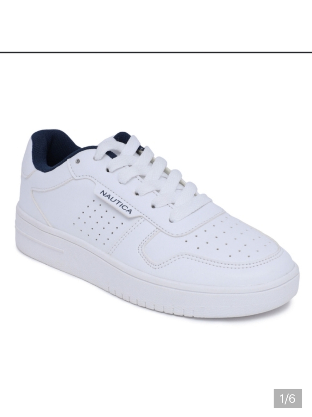 Boys Nautica Stafford White Sneakers size 4
